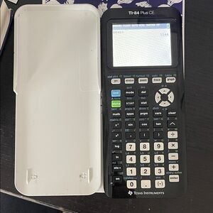 Texas Instruments TI-84 Plus CE Black with White Cover